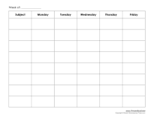 Printable Weekly Schedule Template - Free Blank PDF