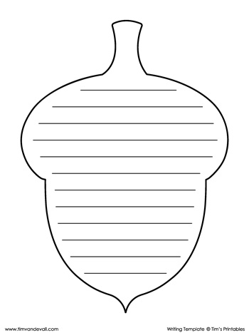 writing paper template acorn
