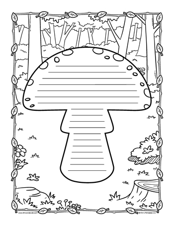 Mushroom Writing Paper